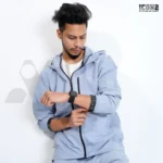 ICON2 Ash Dobby Zip-Up Hoodie