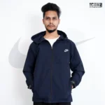 . Nike Dobby Full Zipper Hoodie - Navy