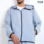 ICON2 Dobby Full Zipper Hoodie - Ash - Image 3