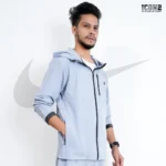 Nike Dobby Zip-Up Hoodie - Ash - Image 2