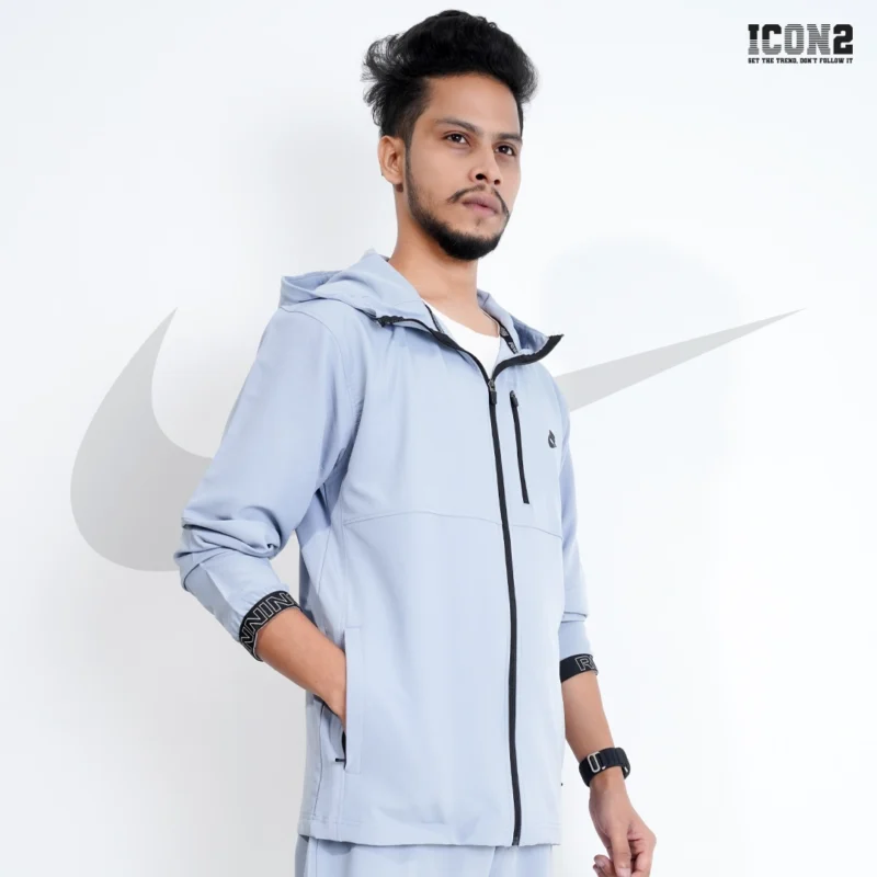 01. nike ash hoodie with zipper