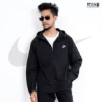 .Nike Dobby Full Zipper Hoodie - Black