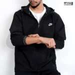 .Nike Dobby Full Zipper Hoodie - Black - Image 3