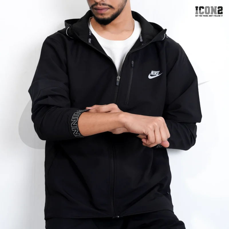 02. nike black hoodie with zip